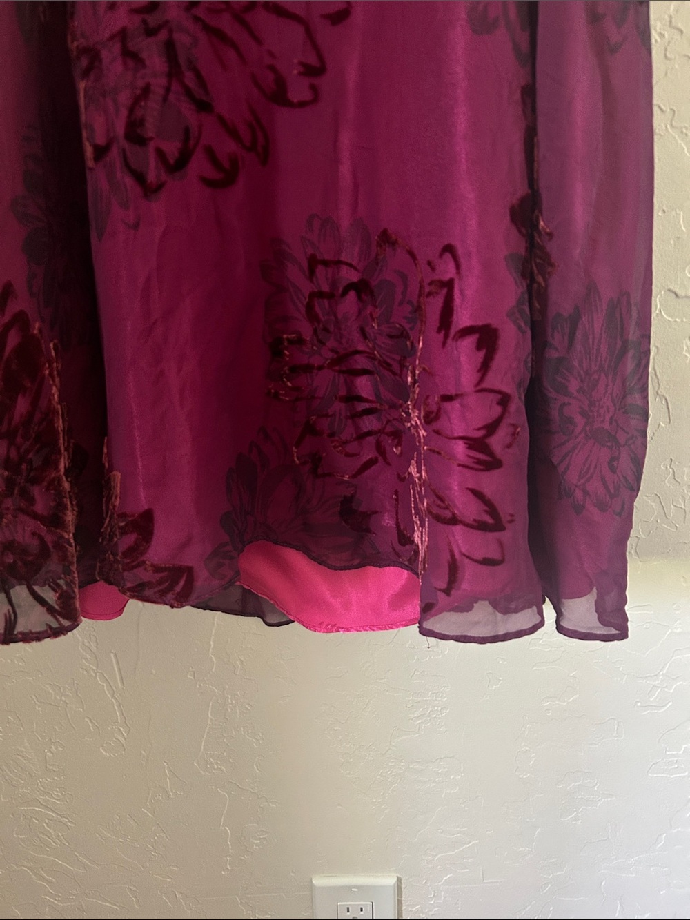 Robbie Bee Halter Dress in Plum with Black Floral Burnout - Picture 2 of 8